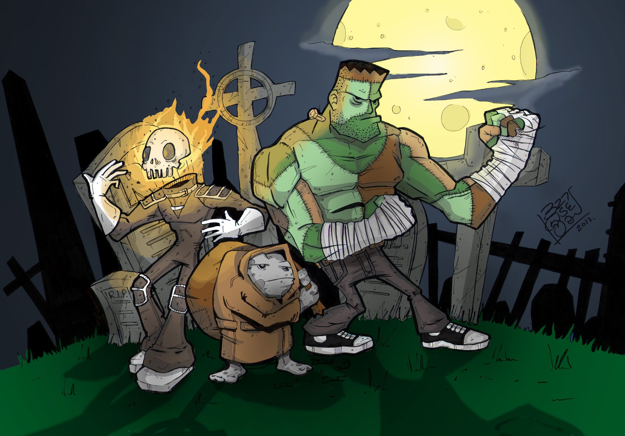 Halloween Graveyard Monsters