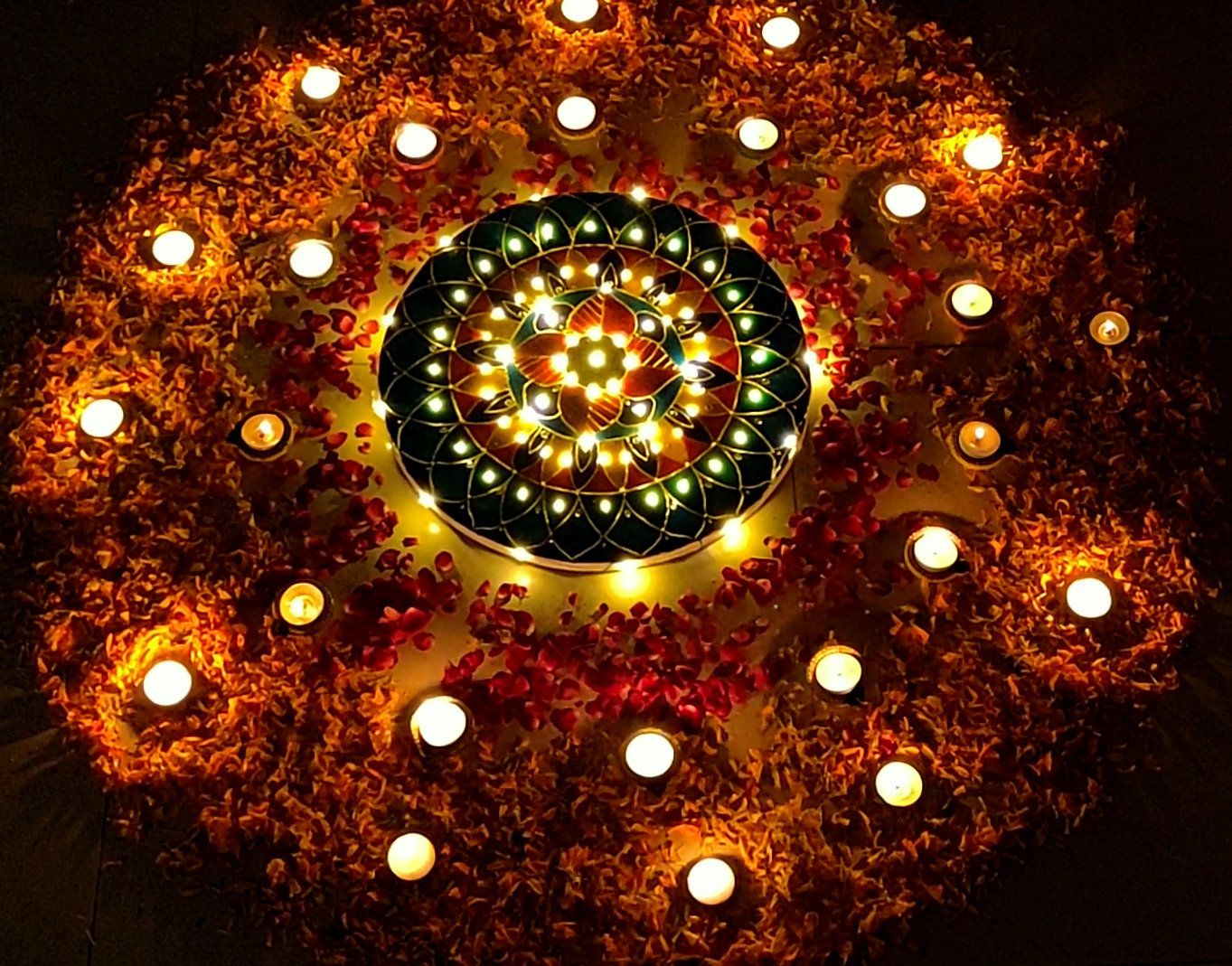 FAIRY LIGHTS RANGOLI WITH CANVAS : 6 Steps (with Pictures) - Instructables