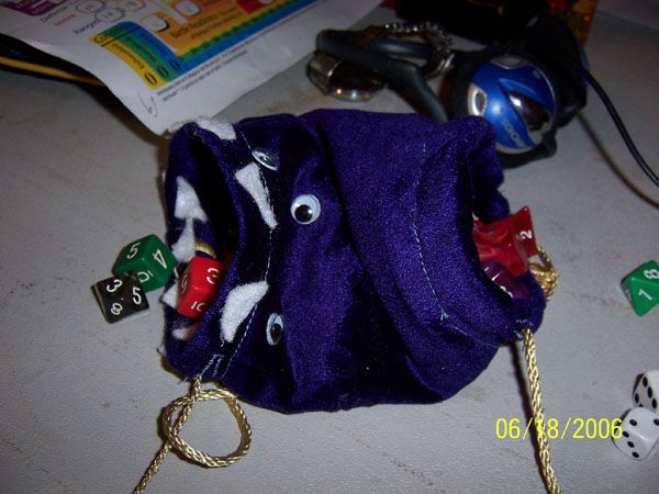 Double Pouched Crown Royal Dice Bag (with Flourishes)