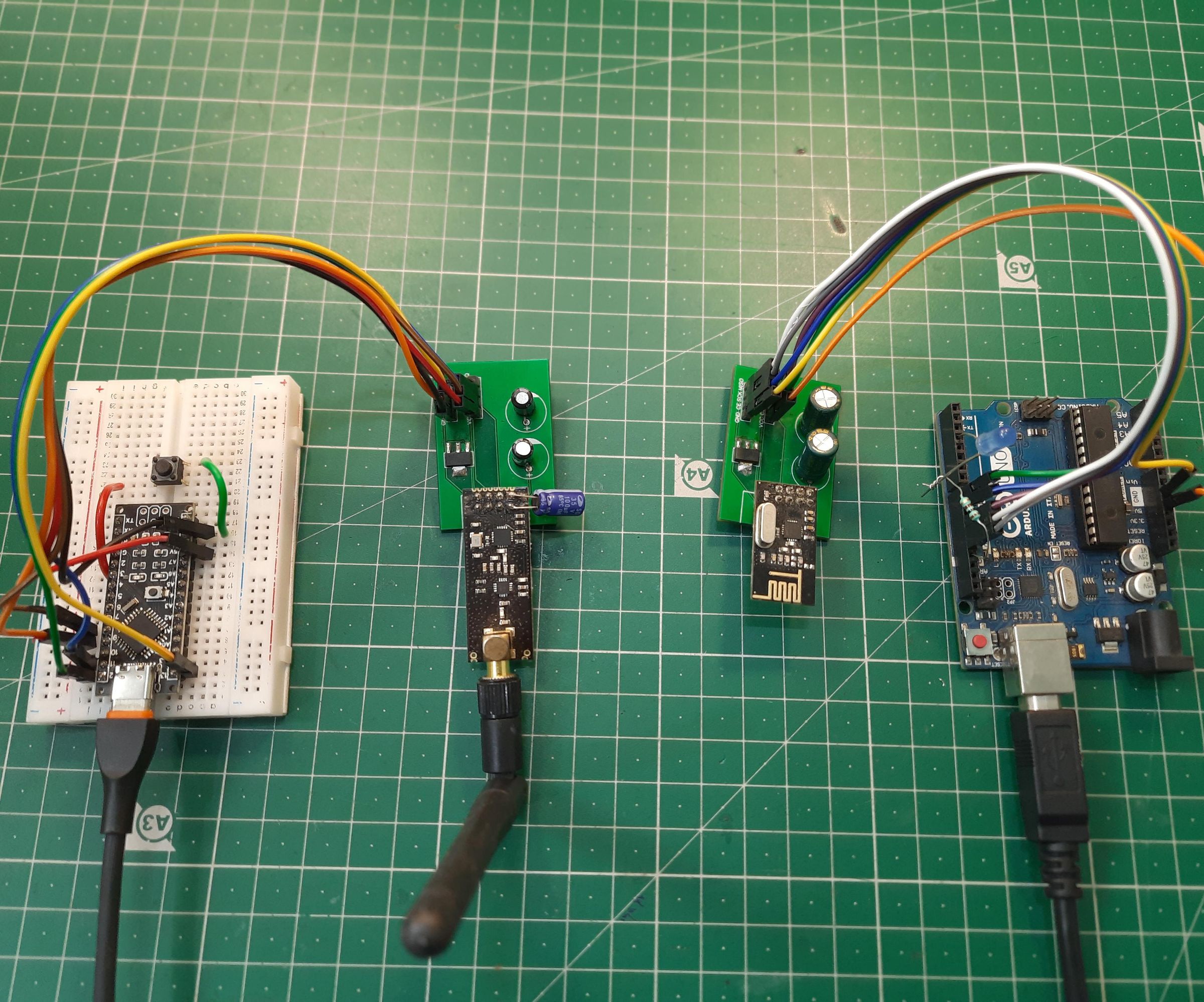 NRF24L01 Testing Circuit Using Arduino