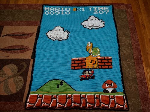 Super Mario Screenshot Afghan