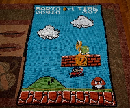 Super Mario Screenshot Afghan