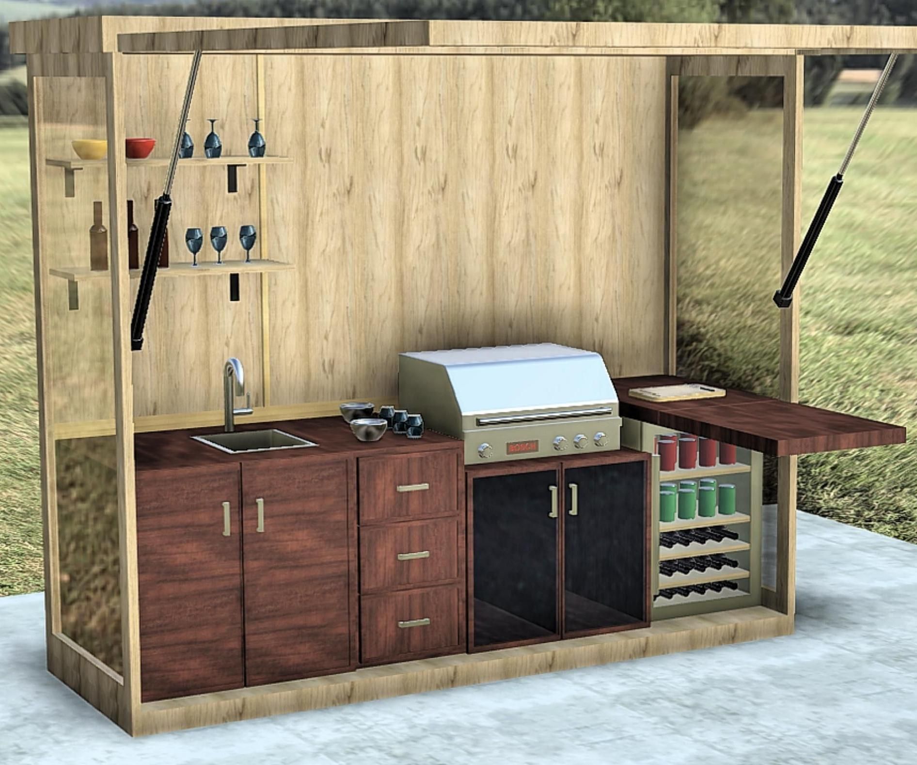 Garage Style Outdoor Kitchen : 16 Steps (with Pictures) - Instructables, image size:1892x1577