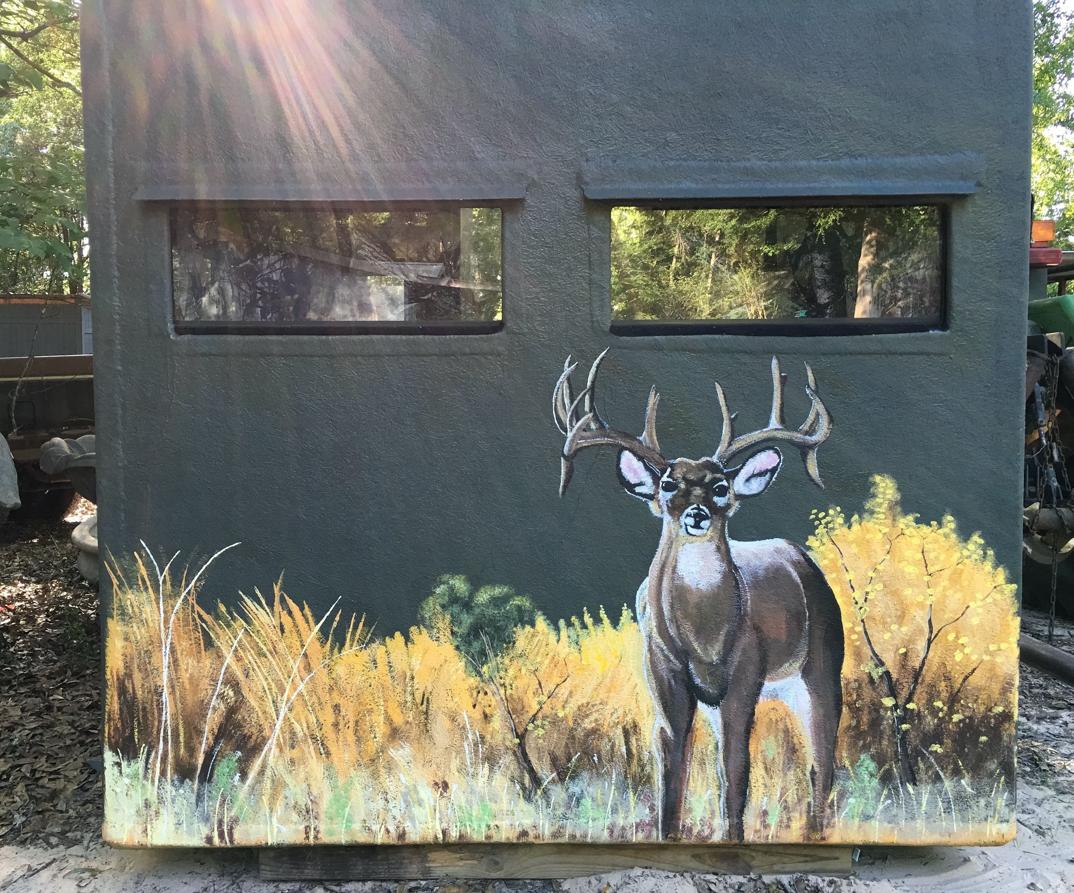Custom Mural on Deerstand