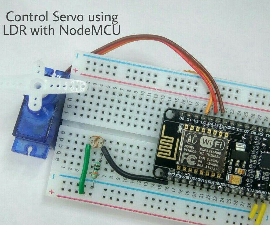 Control Servo Using LDR With NodeMCU