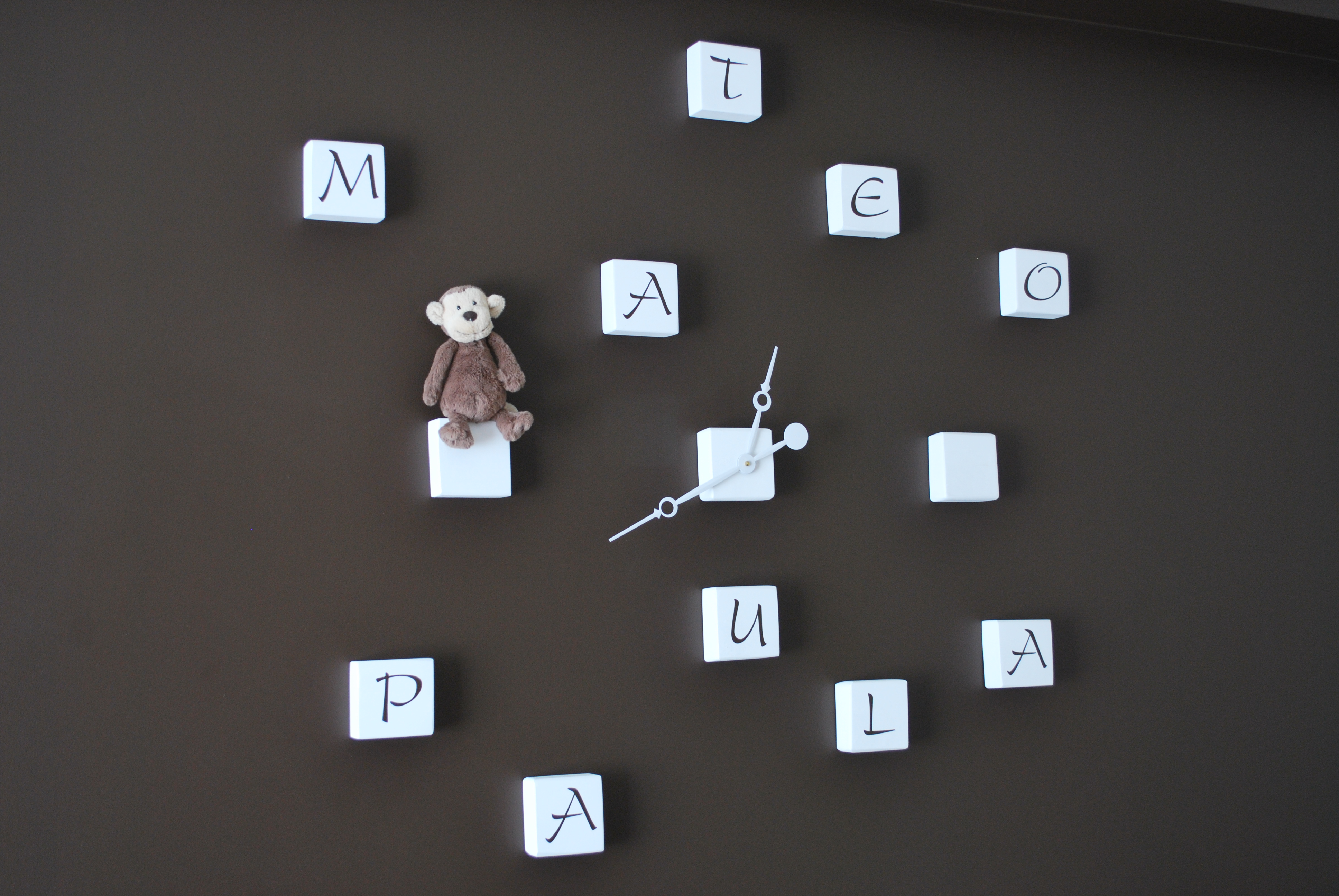 Block Letter Clock