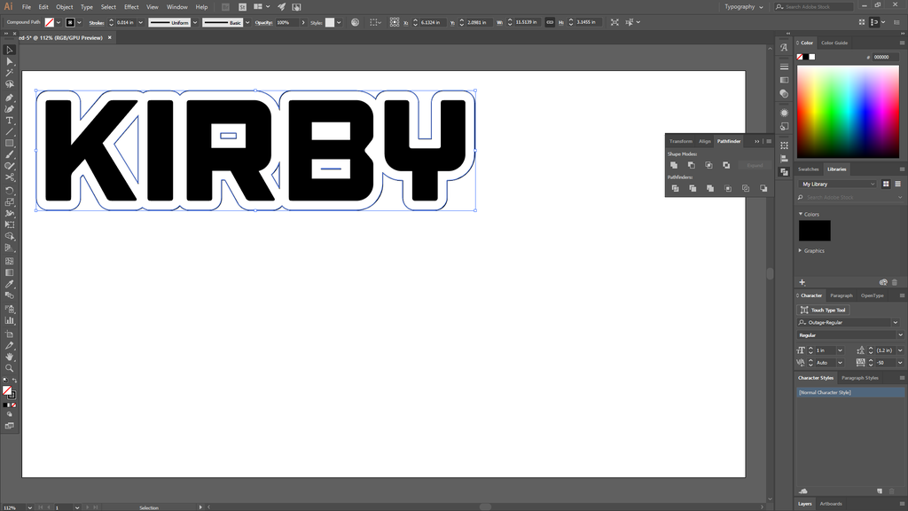 Create single outline