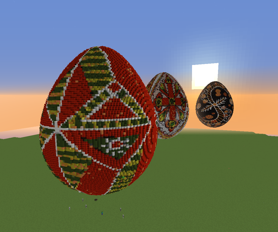 Giant Easter Eggs in Minecraft