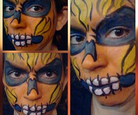 Burning Skull Face Paint