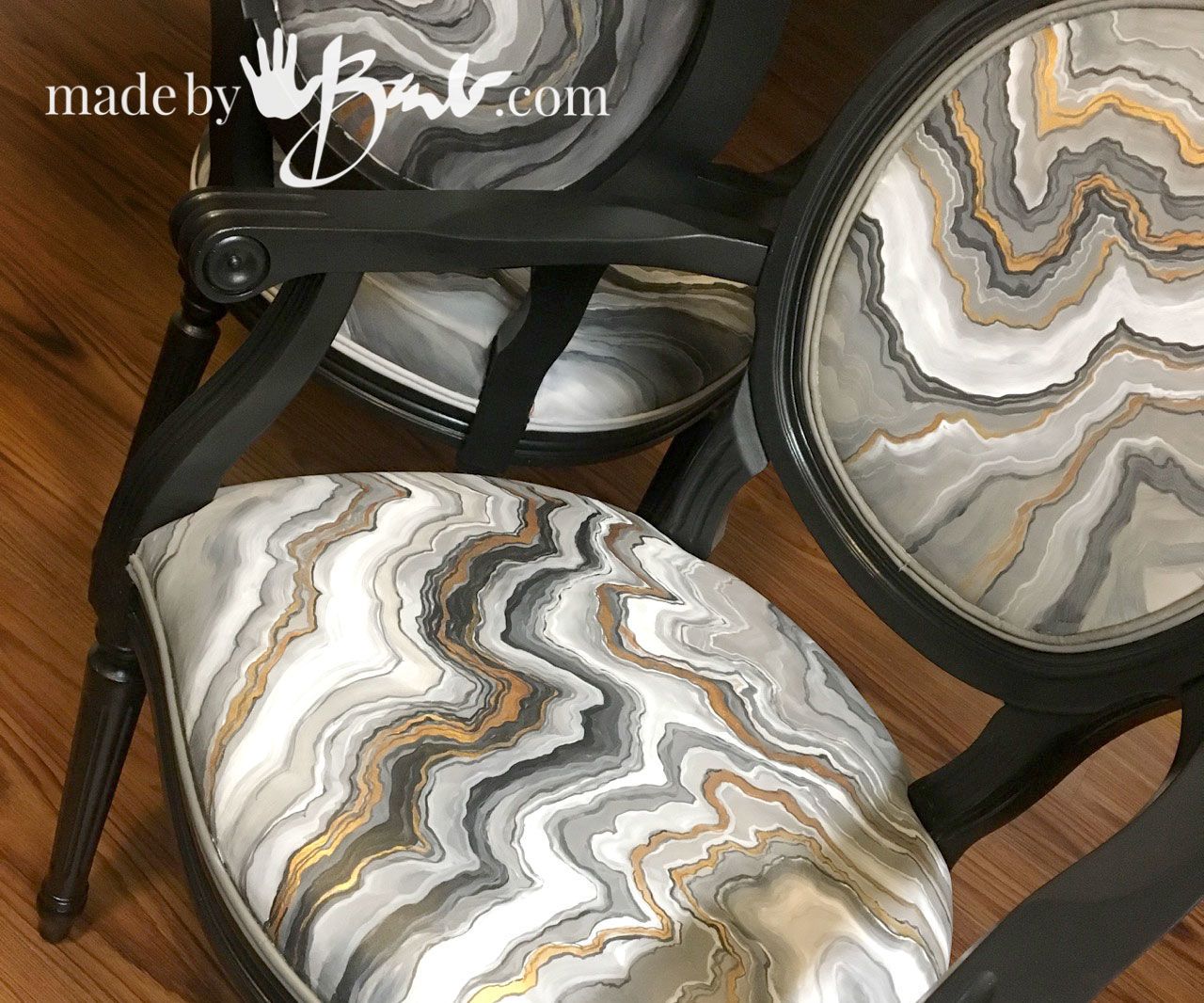 Geode Painted UpCycled Chairs
