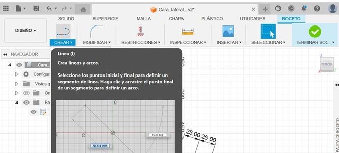 Creación Del Boceto Cara Lateral