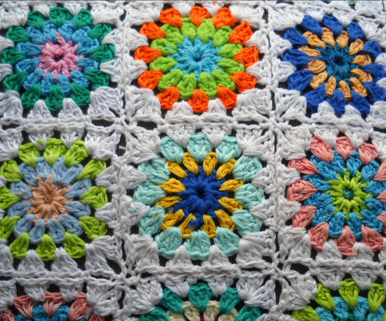 Crochet Sunburst Granny Square