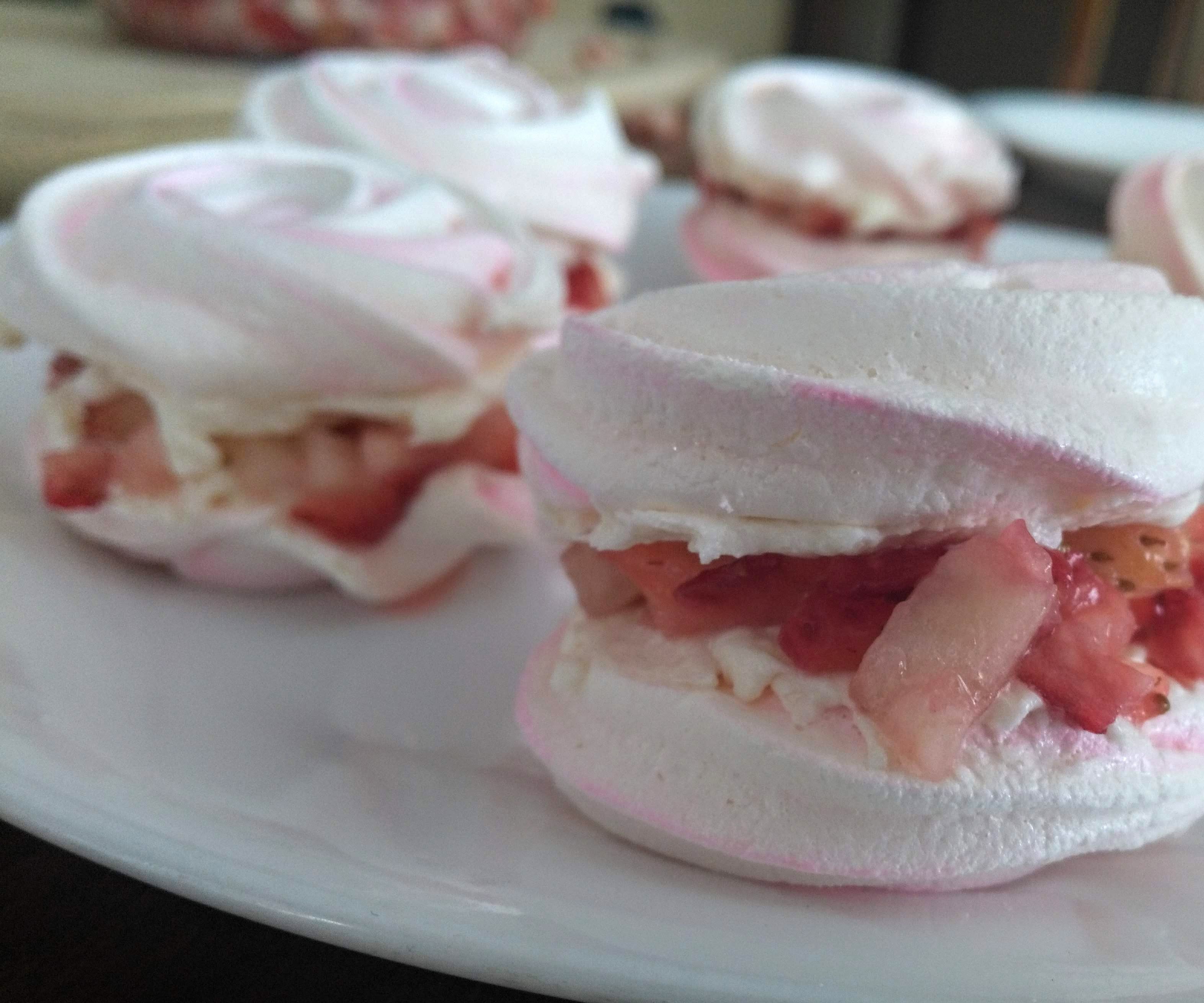 White Chocolate Strawberry Pavlova Cookies