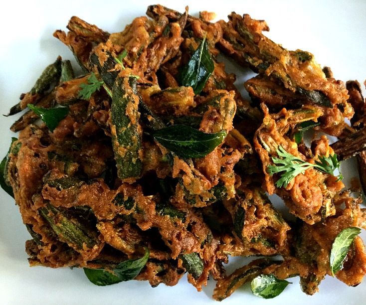 Bhindi Kurkuri/Crispy Indian Spiced Okra Fry