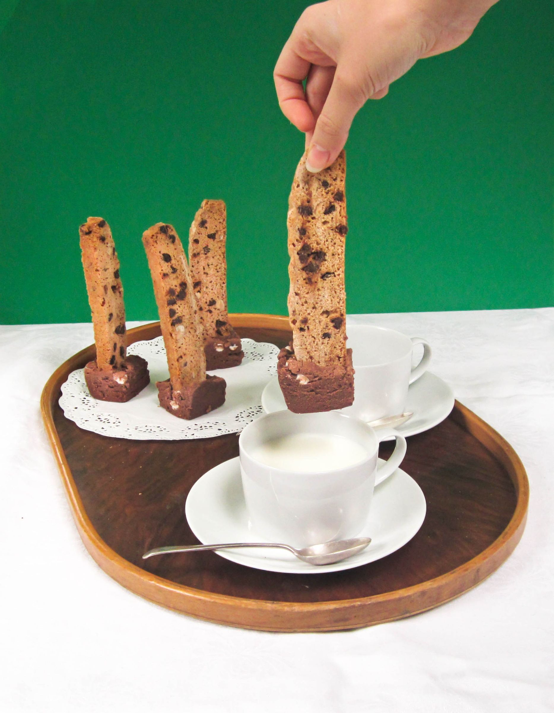 Biscotti Hot Chocolate Sticks (with Marshmallows!)