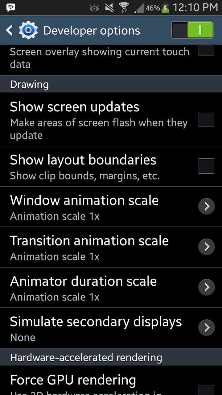 Open Developer Settings