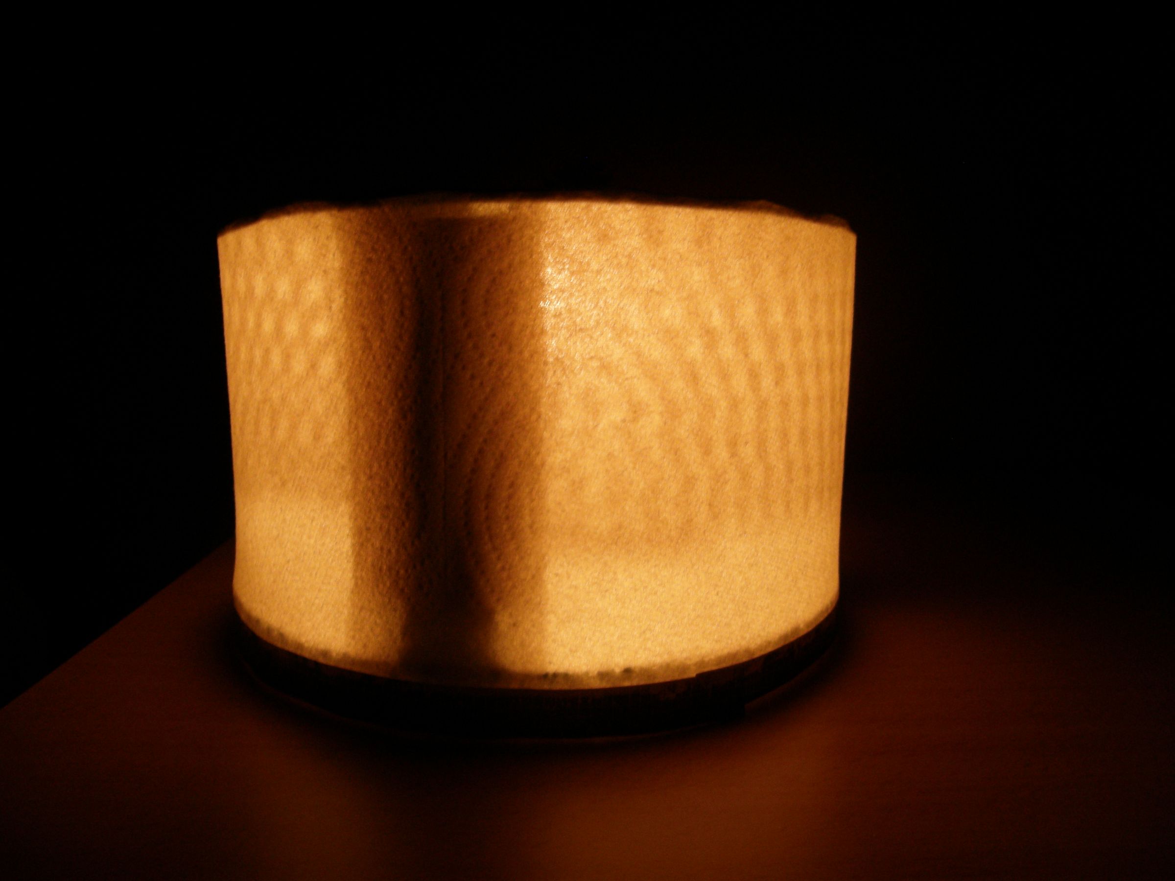 A cardboard bedside lamp and stand