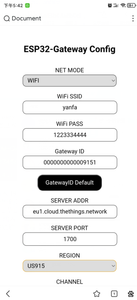 2. Lora Basic Gateway Module Networking Configuration