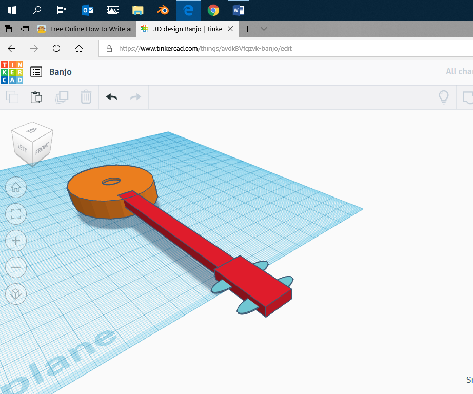 Make a Toy Banjo on Tinkercad 15 Steps Instructables