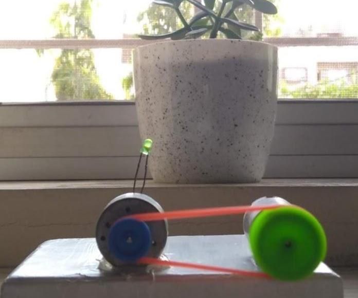 Pulley System and DC Motor Generator Prototype