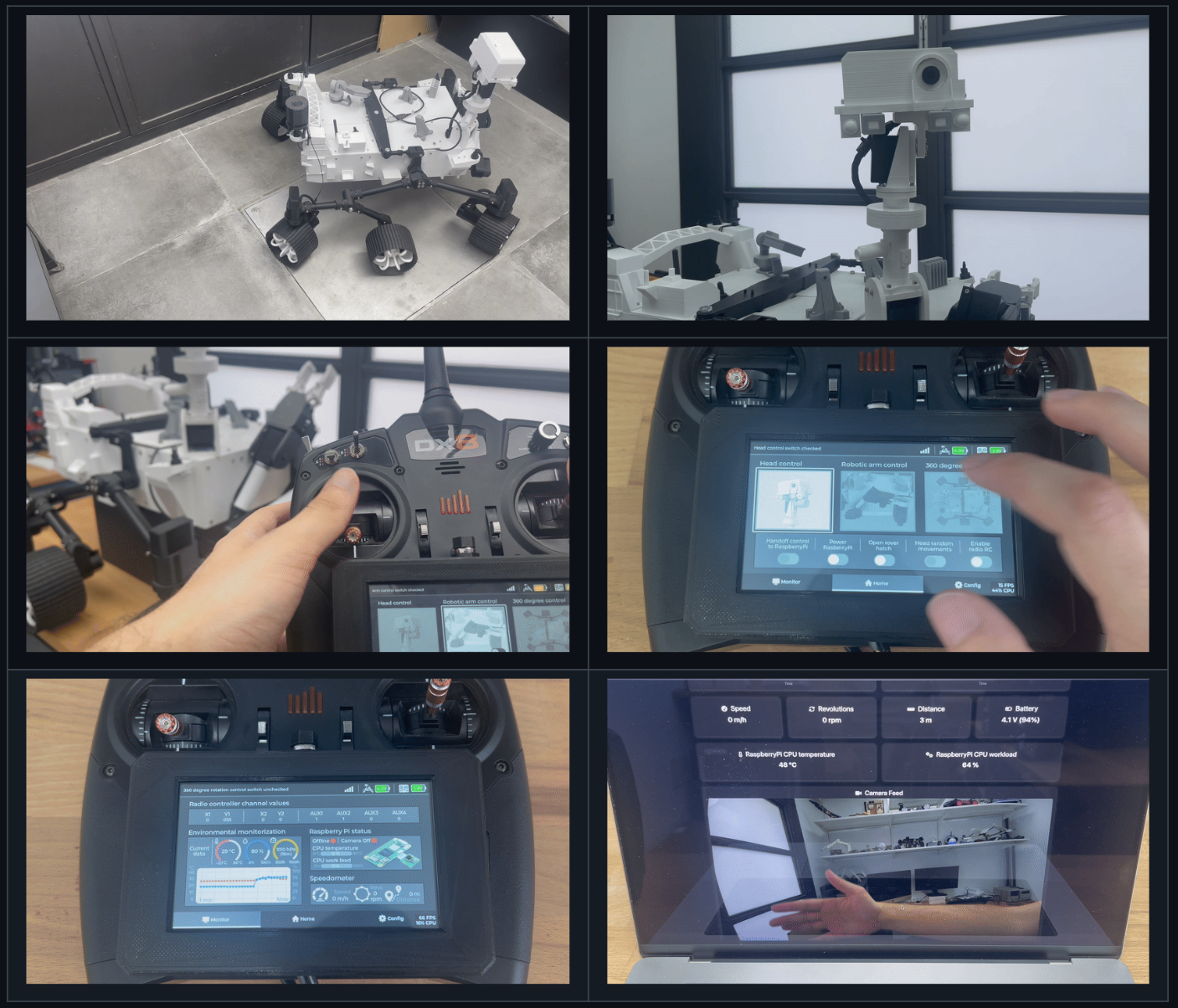 Mars Rover Robotic Platform Using Arduino, ESP32 and Raspberry Pi - 3D ...
