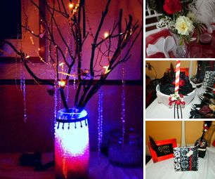DIY Upcycled Black White and Red Wedding- Our wedding instructables. Eco and Budget Friendy Wedding