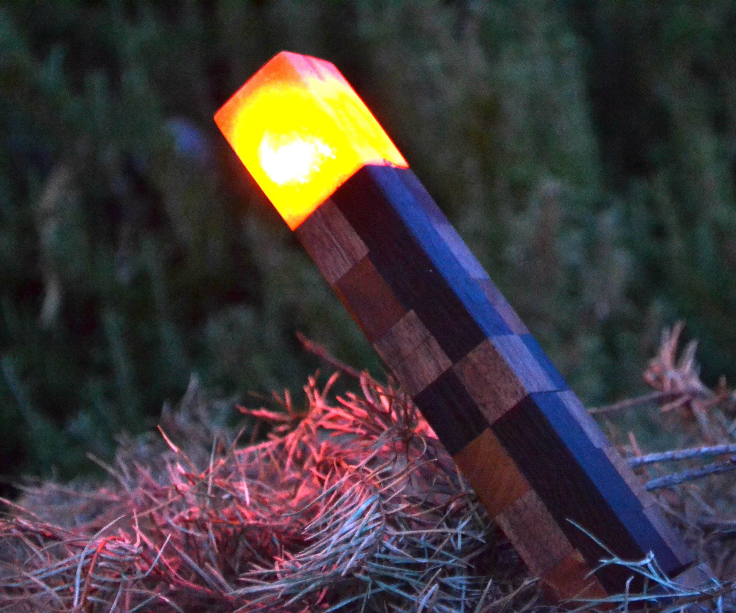 Real-Life Wooden Minecraft Torch!!! (Perfect for Night & Day!)