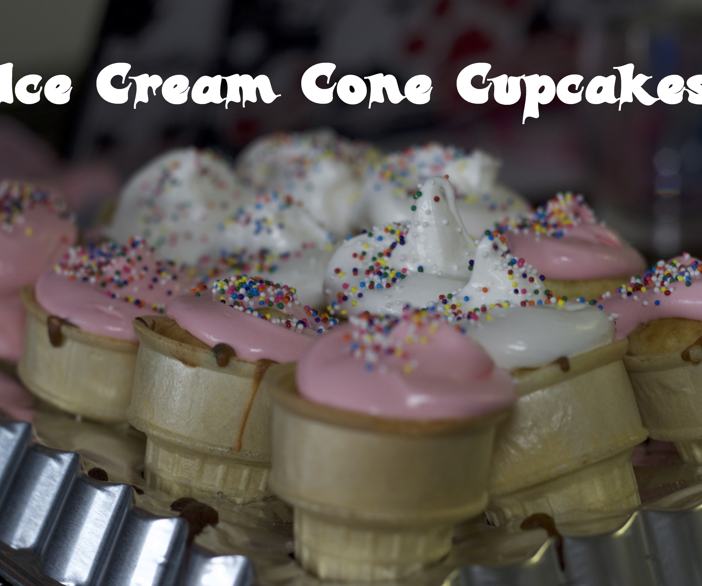 Making Ice Cream Cone Cupcakes
