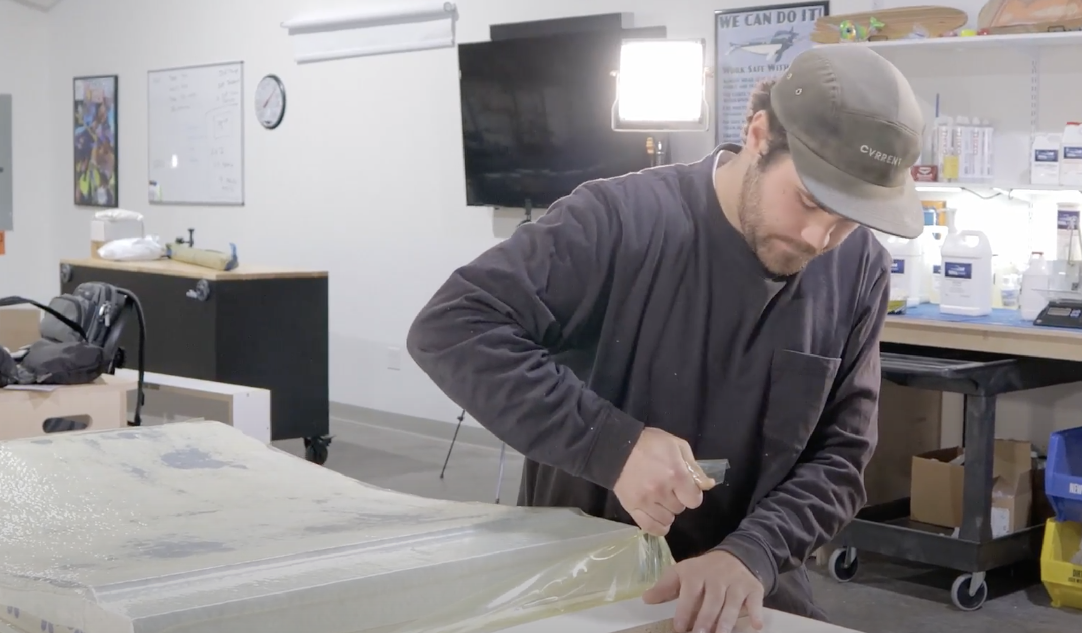 DIY Composite Layup and Vacuum Bagging Making a Carbon Fiber RipSurf