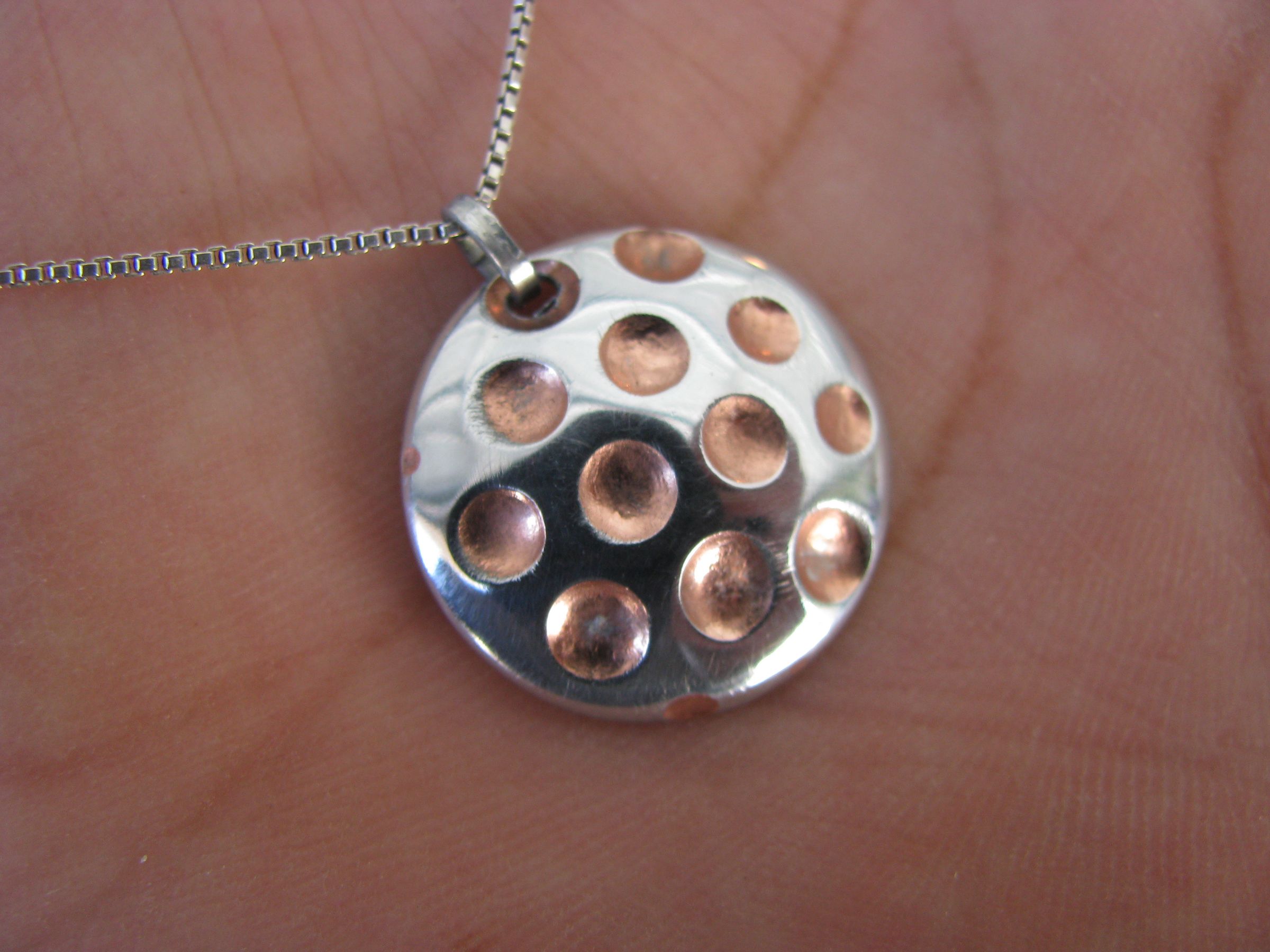 Zinc & Copper Pendant