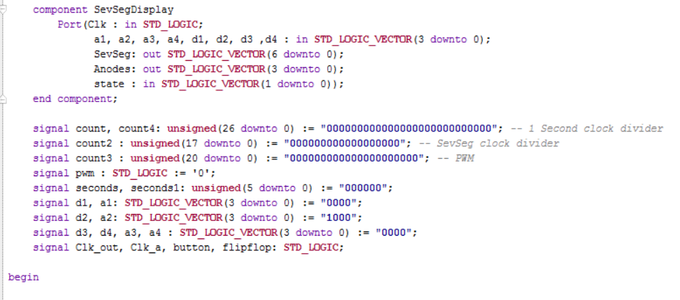 Step 3: VHDL Code (Structure and TellTime)