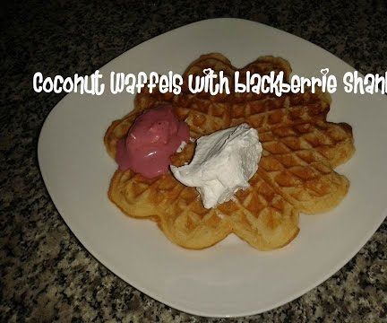 Coconut Waffels With Blackberrie Sour Cream Recipe