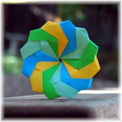 How to Make an Origami 2D Modular Eifel Star (12 Unit Coaster) by Hans Guth!