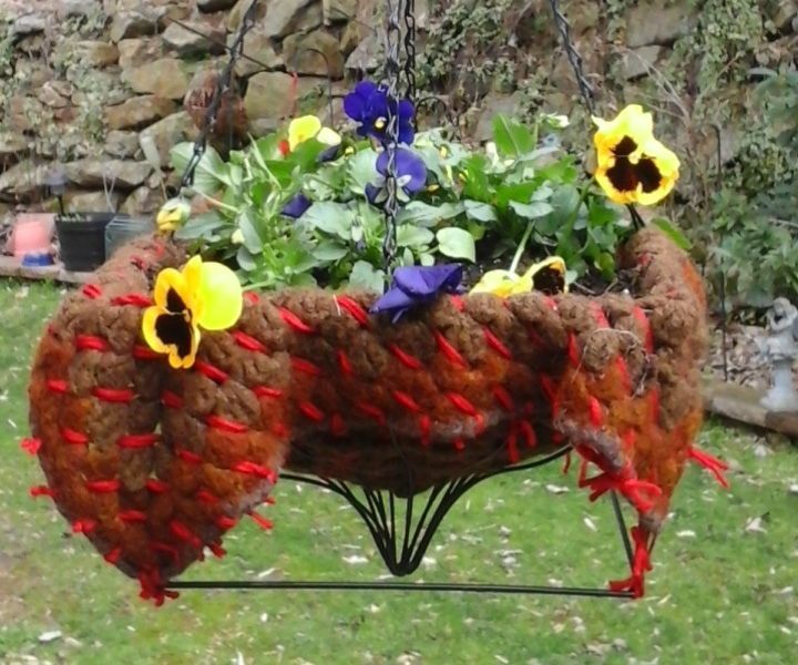 Felted Hanging Basket Liner
