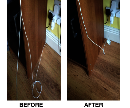 Reuse Cellotape Rings / Cable Management 