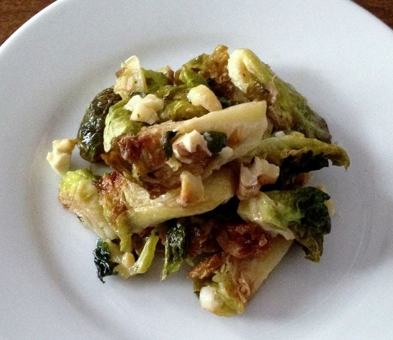 Fried Brussels Sprouts With Walnuts and Capers