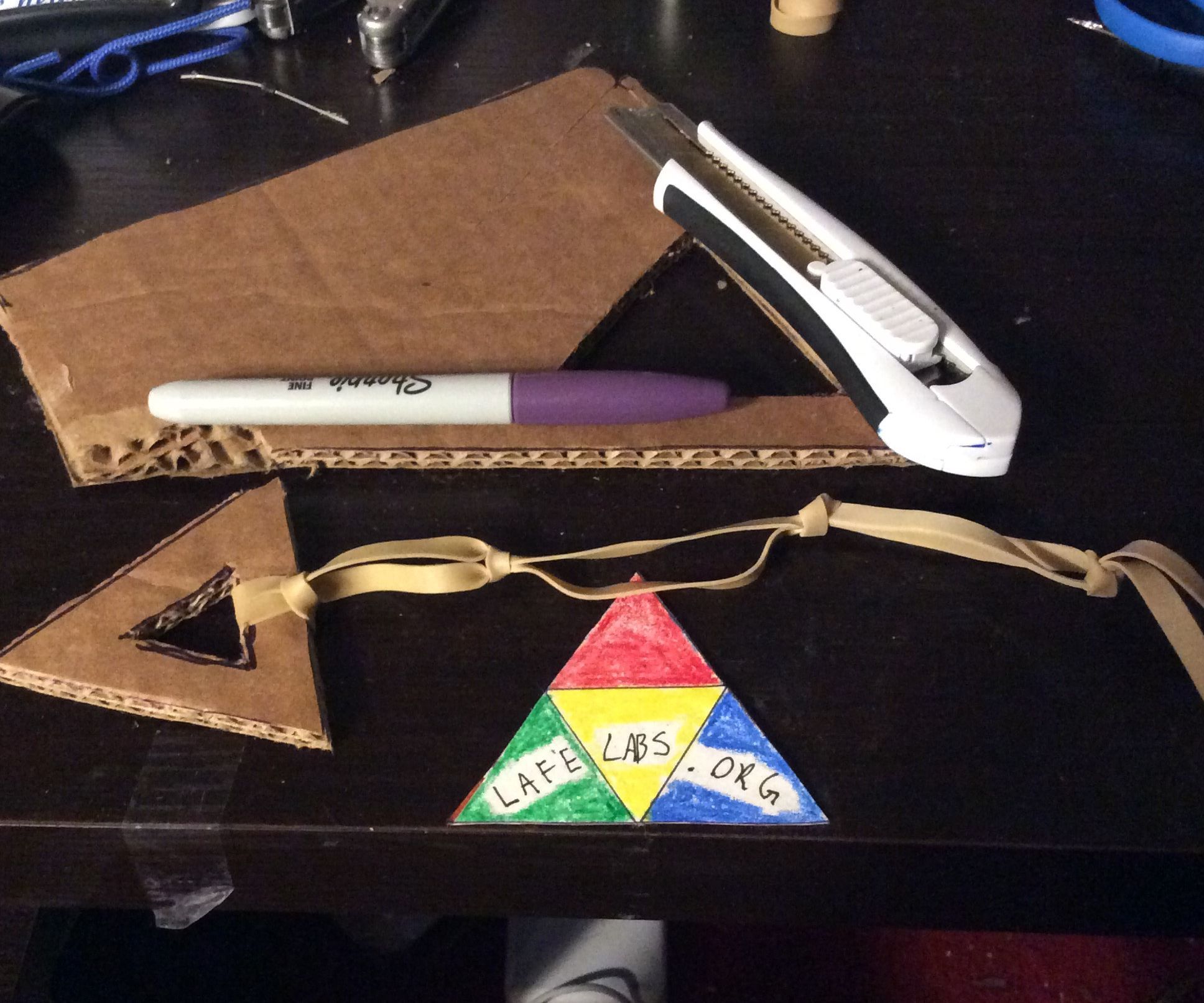 Rubber Band and Cardboard Bungie Cord