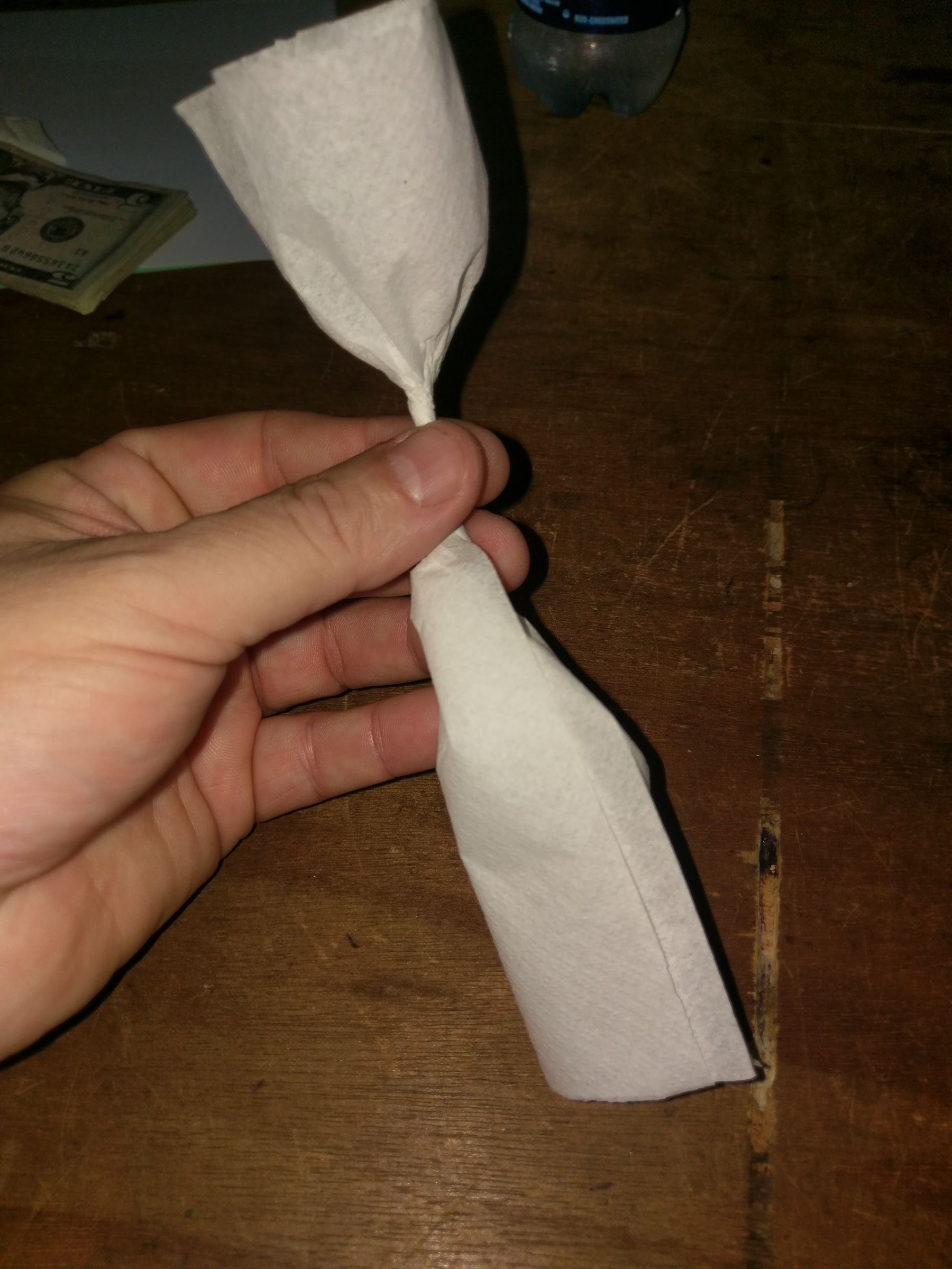 Cocktail Napkin Rose 6 Steps Instructables