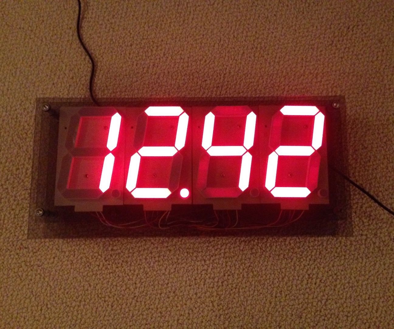 Large 7 Segment Clock