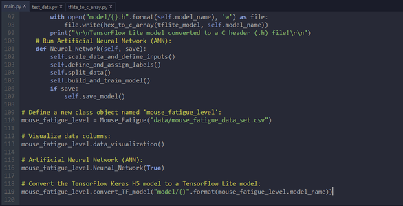 Evaluating the Model Accuracy and Converting the Model to a C Array