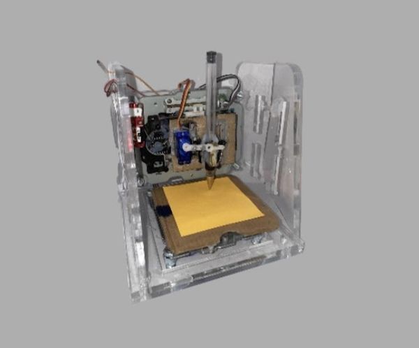 Translucent Desktop CNC Plotter (With Recycled Disk Drives)