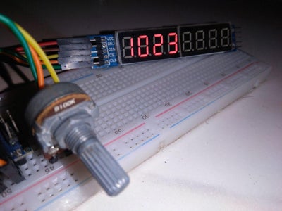 7-segment to Display ADC #Arduino Values, #Arduino