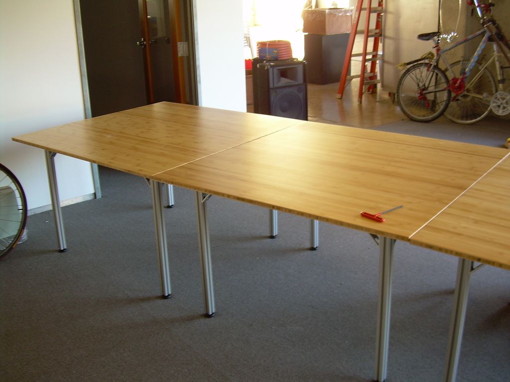 Aluminum and Bamboo Table