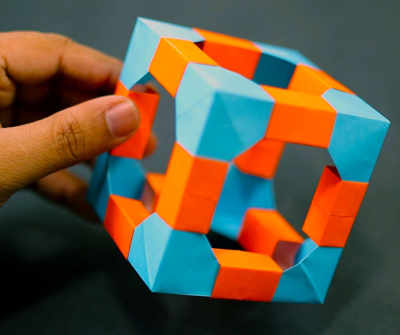 How to Make an Easy Skeletal Cube Out of Paper (Modular Origami)! 