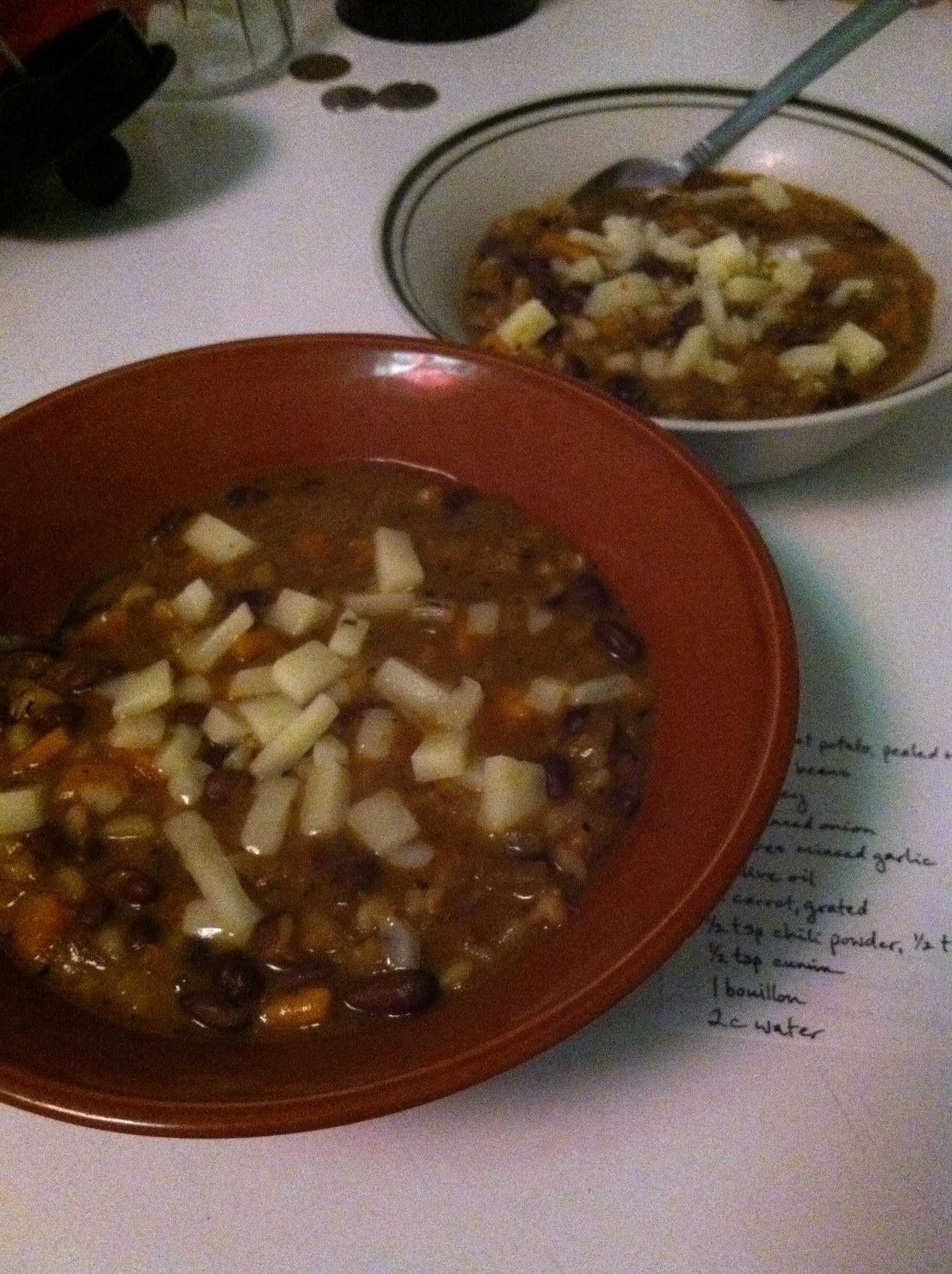 Sweet Potato Black Bean Barley Soup