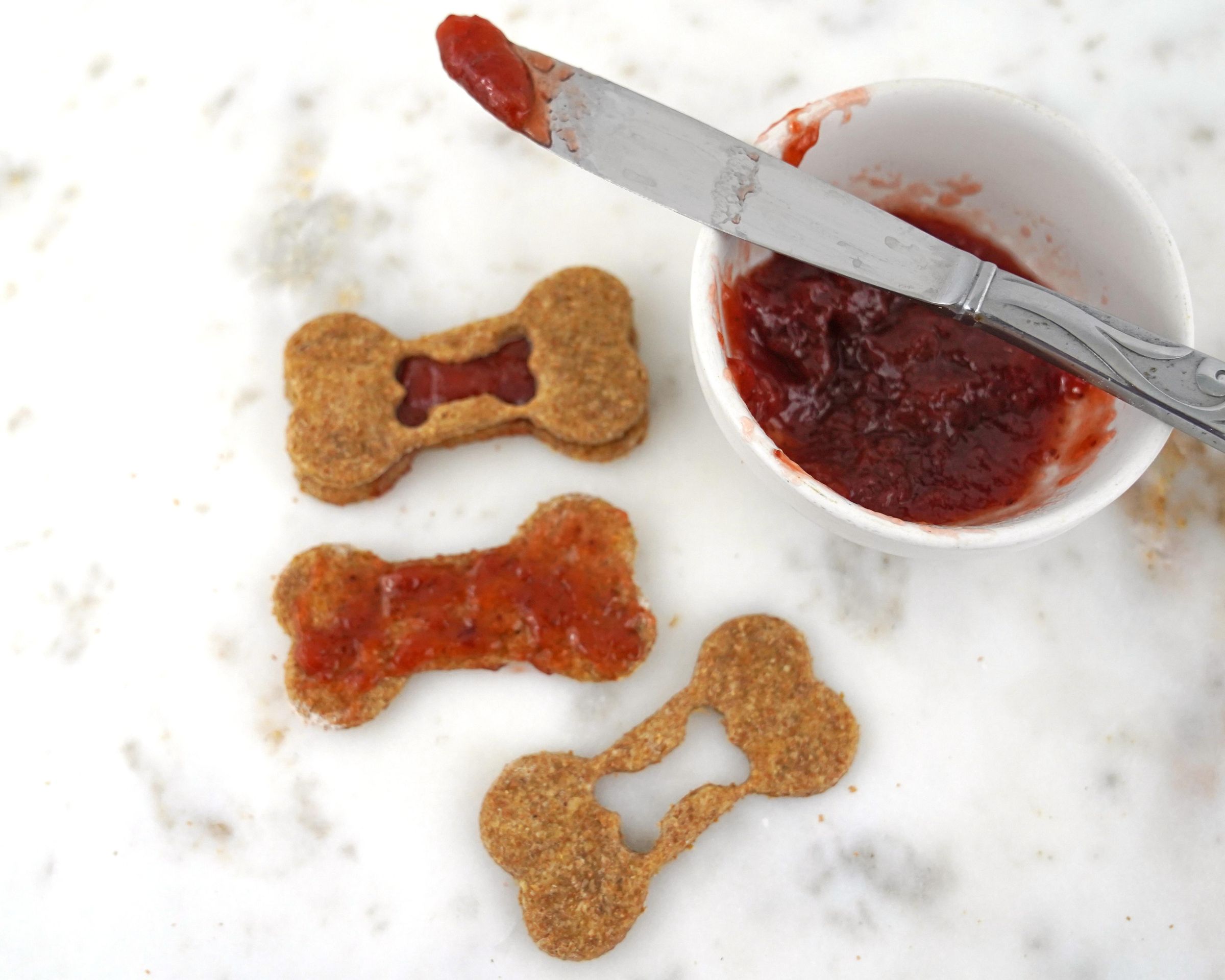 Peanut Butter and Jelly Linzer Cookies for Dogs 8 Steps (with