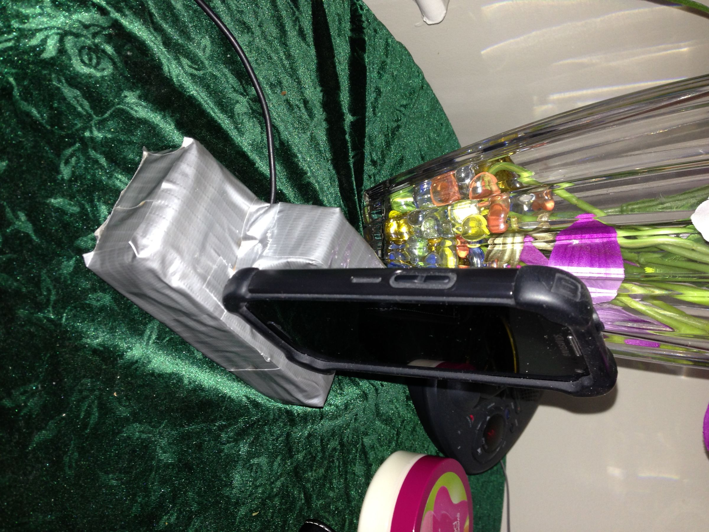 Smartphone Dock- (cardboard and Duct Tape)