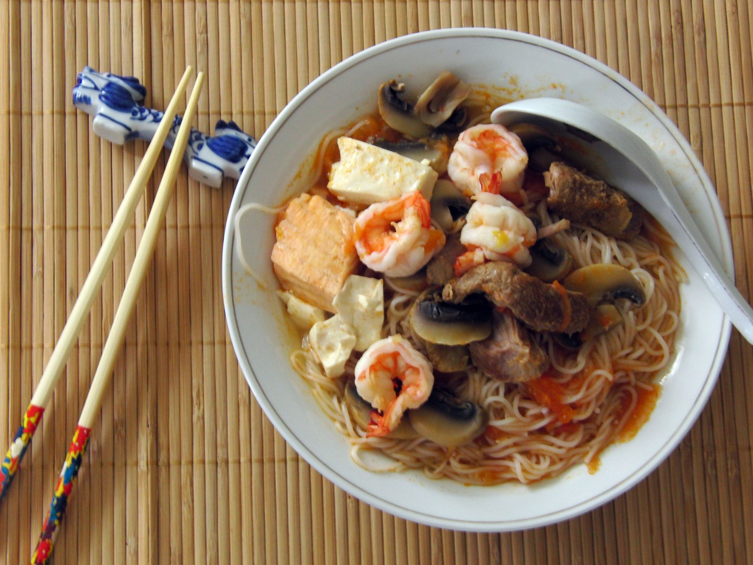 Asian-Style Tomato Soup With Rice Noodles