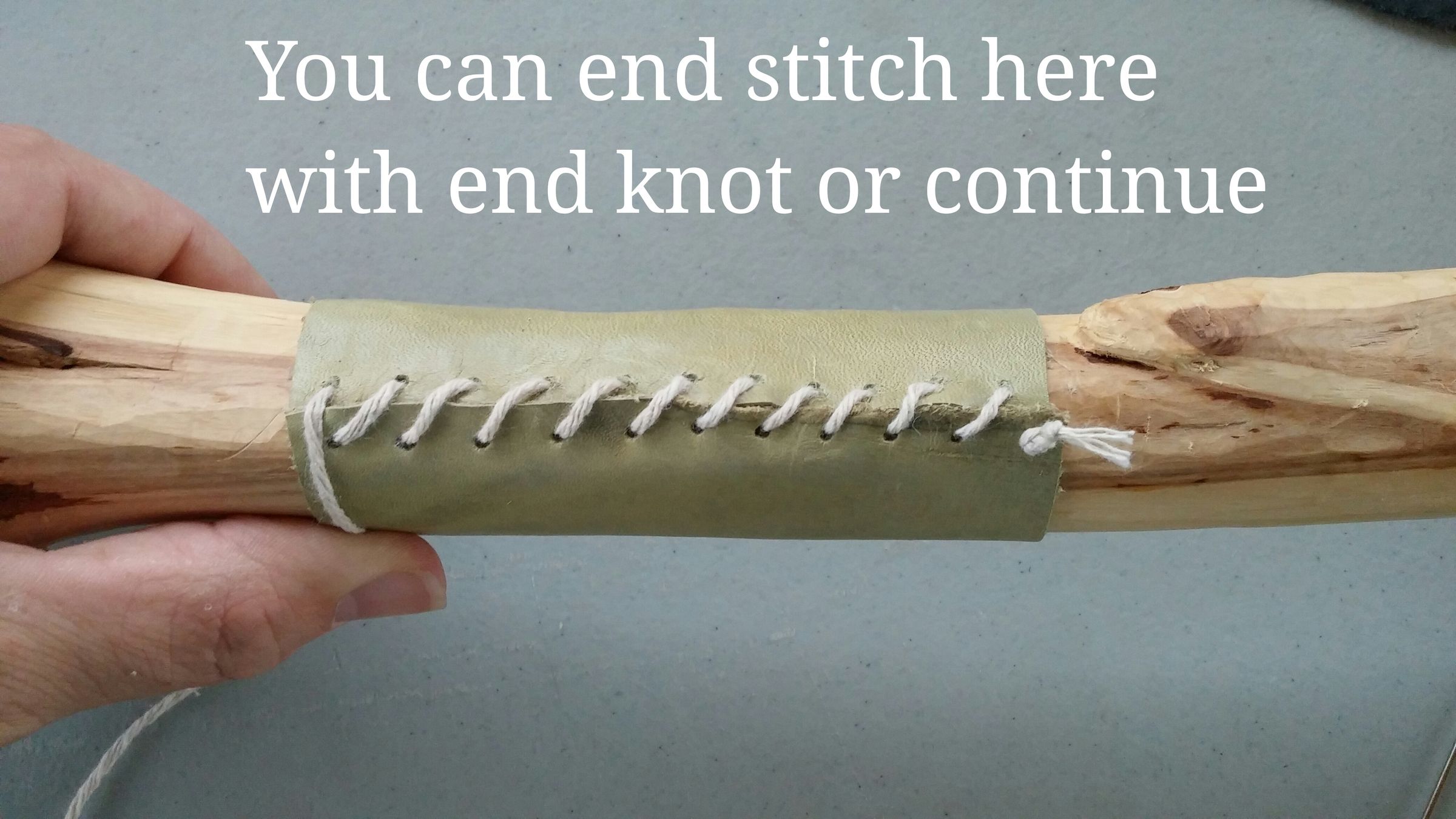How to Make a Leather Handle for a Walking Stick 6 Steps (with