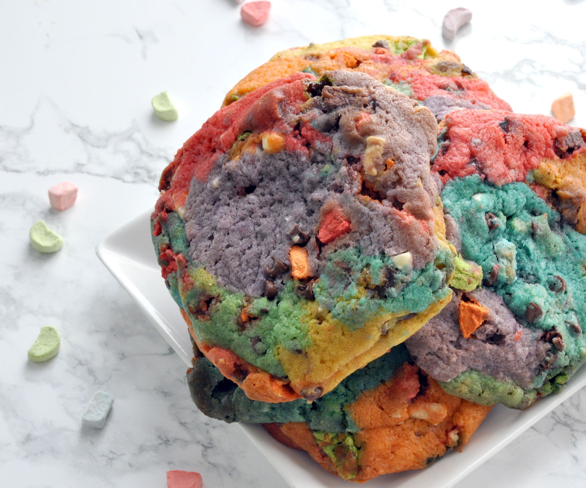 Rainbow Chocolate Chip Cookies